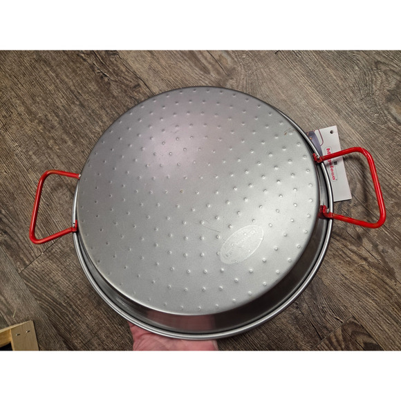 MAGEFESA 12" NWT NEW Carbon Steel Paella Pan 12" - Made in Spain Red Handles - Picture 4 of 4